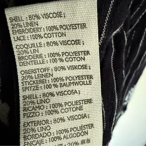 Free People All Roads Lead To You Embroidered Blouse Top Navy White Size XS Boho - Picture 15 of 15